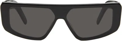 Rick Owens Black Hollywood Performa Sunglasses In 0909 Black/black