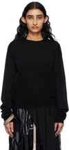 Rick Owens Black Hollywood Pull Sweater In 09 Black