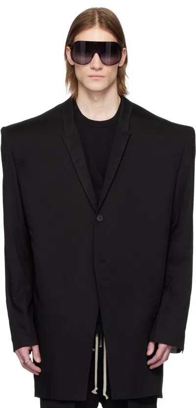 Rick Owens Black Hollywood Rick S Tatlin Blazer In 09 Black