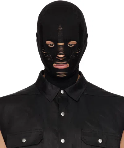 Rick Owens Black Hollywood Skull Balaclava In 09 Black