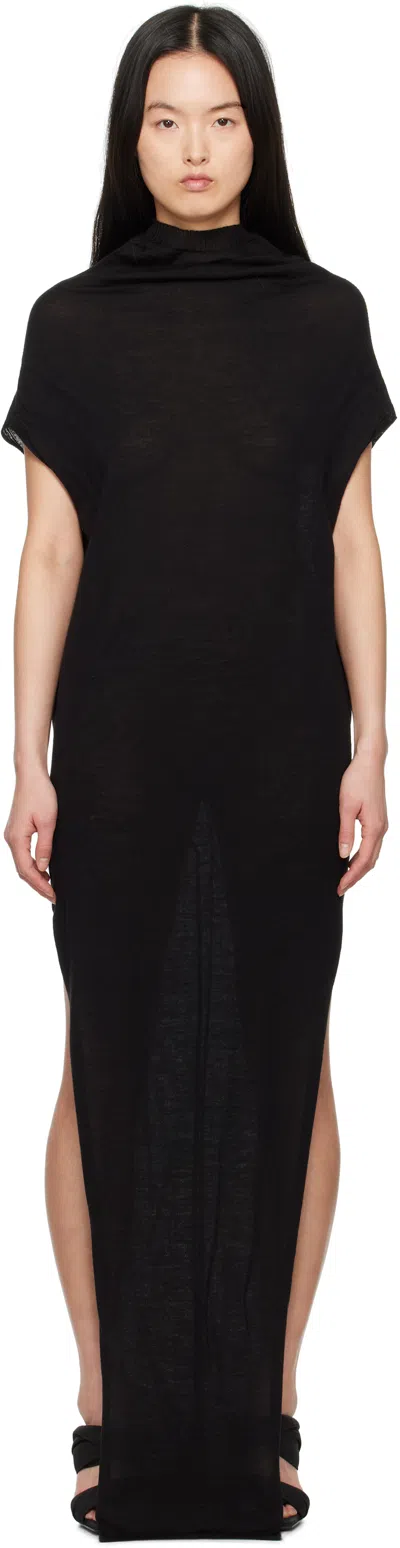 Rick Owens Black Hollywood Sl Crater Maxi Dress In 09 Black