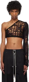 Rick Owens Black Hollywood Spider Ziggy Sweater In 09 Black
