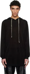 Rick Owens Black Cotton Sweatshirt In 09 Black