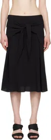 Rick Owens Strutter Midi Skirt In 09 Black