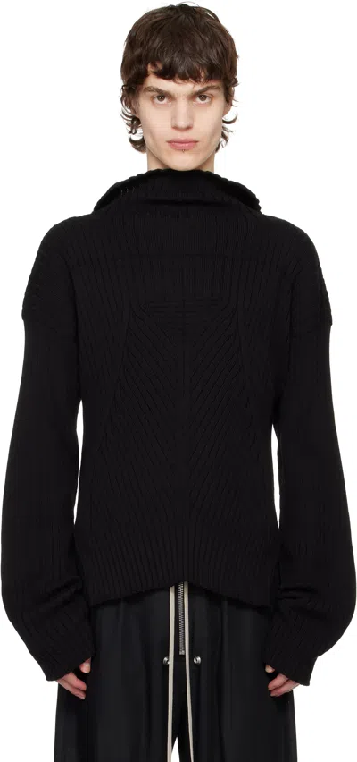 Rick Owens Black Hollywood Tabard Sweater In 09 Black