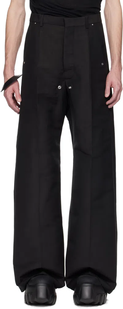 Rick Owens Black Hollywood Tailored Belas Trousers In 09 Black