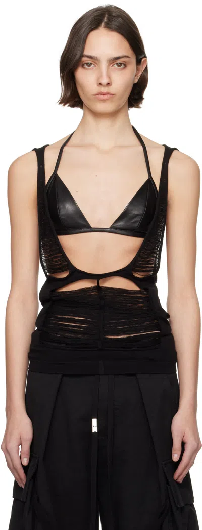 Rick Owens Black Hollywood Tanja Strapless Top