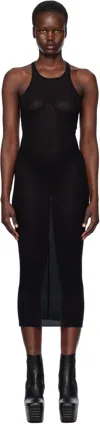 Rick Owens Black Hollywood Tank Maxi Dress In 09 Black