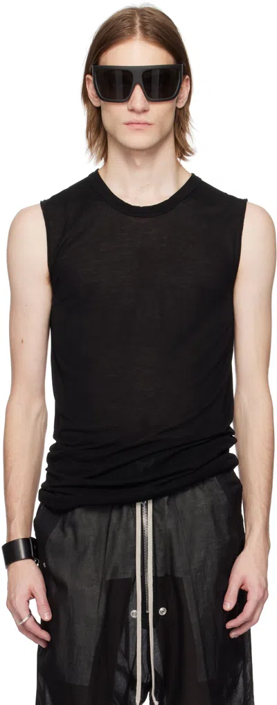 Rick Owens Black Hollywood Tank Top In 09 Black
