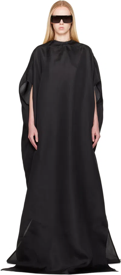 Rick Owens Black Hollywood Tommy Maxi Dress