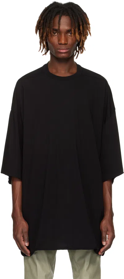 Rick Owens Black Hollywood Tommy T-shirt In 09 Black