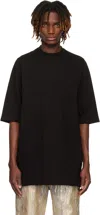 Rick Owens Black Hollywood Tommy T-shirt In 09 Black