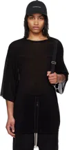 Rick Owens Black Hollywood Tommy T-shirt In 09 Black