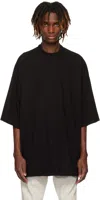 Rick Owens Black Hollywood Tommy T-shirt In 09 Black