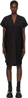 Rick Owens Black Hollywood Tommykite V Minidress In 09 Black