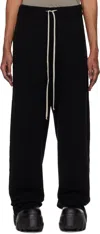 Rick Owens Black Hollywood Track Lounge Pants In 09 Black