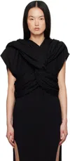 Rick Owens Black Hollywood Triple Donut Top In 09 Black