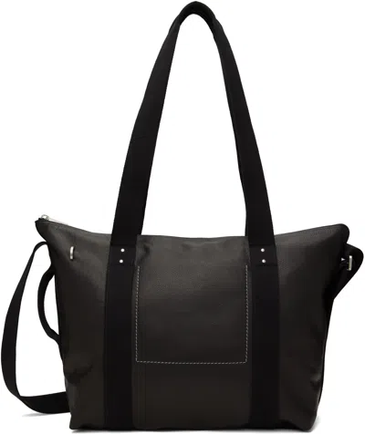 Rick Owens Black Hollywood Trolley Tote In 0909 Black/black