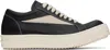 Rick Owens Black Hollywood Vintage Sneakers In 911 Black/milk