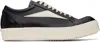 Rick Owens Vintage Sneaks Low Leather Sneakers In 911 Black/milk/milk