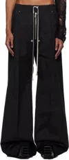 Rick Owens Black Hollywood Wide Bela Trousers In 09 Black