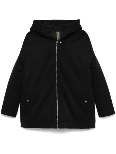 RICK OWENS BLACK HOODED JACKET