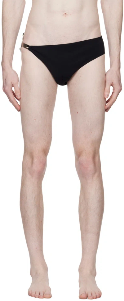 Rick Owens Hydra Slip Swim Briefs In Black