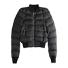 Rick Owens Modern Quilted Down Jacket Pockets In Black