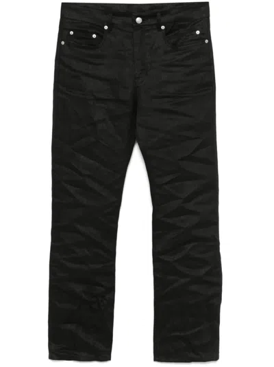 RICK OWENS BLACK JEANS WITH CONCEALED FLY