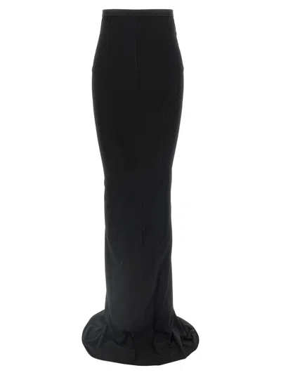 RICK OWENS BLACK JERSEY LIDO SKIRT