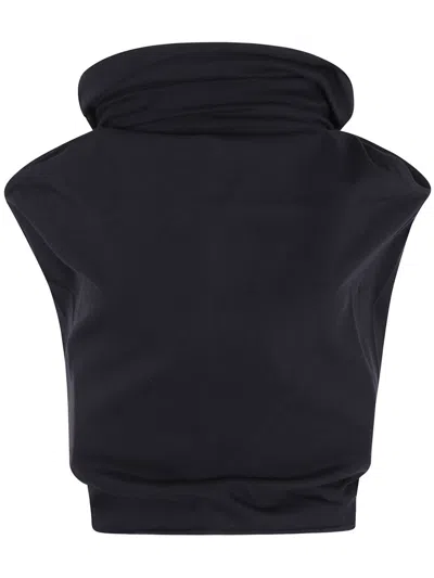 Rick Owens Black Jersey Shroud T-shirt In Black  