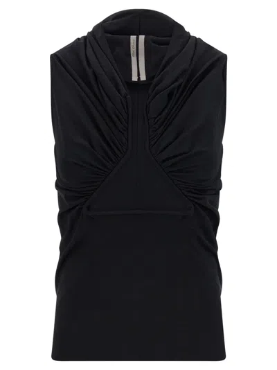 Rick Owens Black Jersey Ss Prong Top