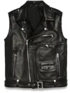 Rick Owens Black Hollywood Sl Jumbo Bauhaus Leather Vest In Black
