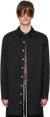 Rick Owens Black Jumbo Fogpocket Shirt In 09 Black