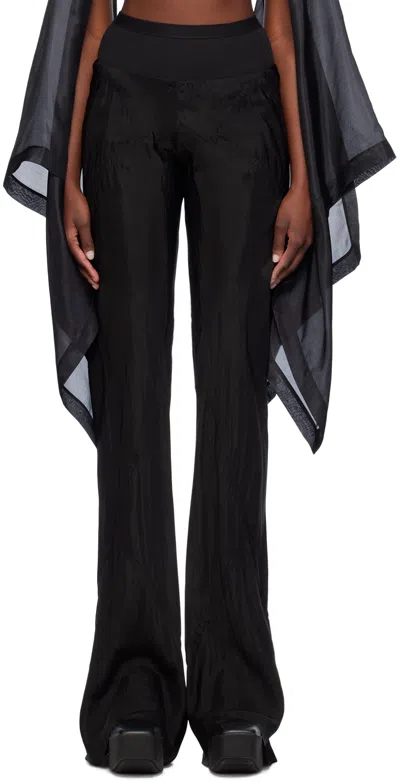 Rick Owens Black Jumbo Lounge Pants In 09 Black
