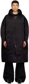 Rick Owens Jumbo Peter Cotton And Silk Down Coat In 09 Black