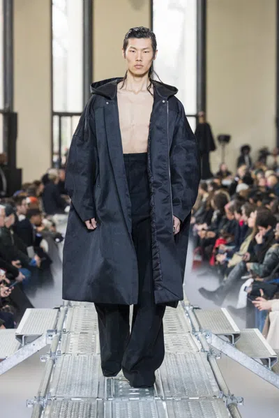 Pre-owned Rick Owens Black Jumbo Peter Coat