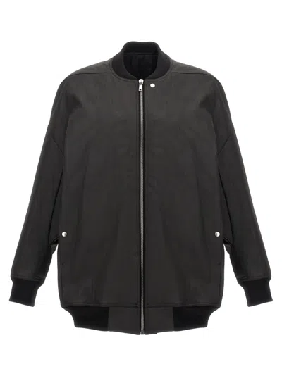 RICK OWENS BLACK JUMBO PETER FLIGHT JACKET