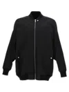 Rick Owens Jumbo Peter Flight Distressed Cotton Jacket In Black