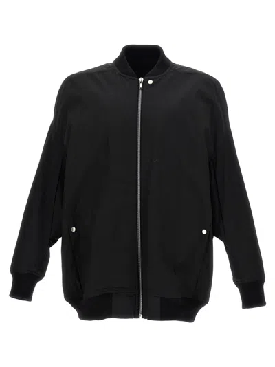 RICK OWENS BLACK JUMBO PETER FLIGHT JACKET
