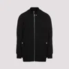 Rick Owens Oversized Flight Sweatshirt Ribbed Finish In Black