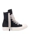 Rick Owens Black Concordians Jumbolace Sneakers In Black