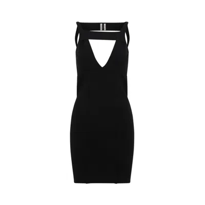 Rick Owens Black Knit Mini Dress