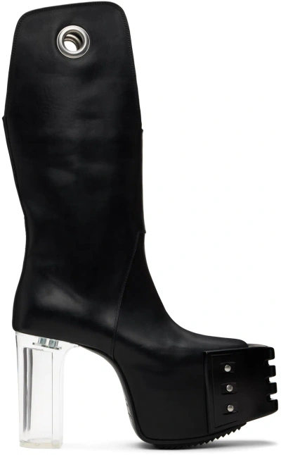 Rick Owens Kowboy Grill 140mm Platform Boots In Black