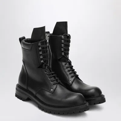 Rick Owens Black Lace-up Army Boots Men