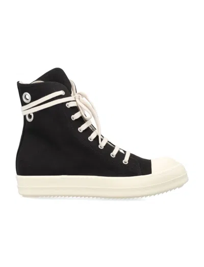 Rick Owens Black Lace Up Sneakers