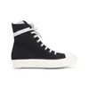 Rick Owens Black Lace Up Sneakers In Black
