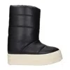 Rick Owens Black Leather Ankle Boots In Multi