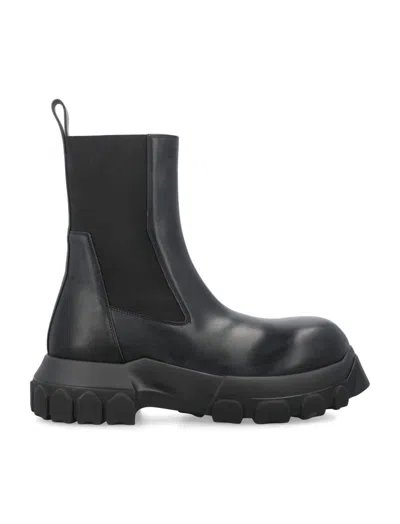 Rick Owens Black Leather Boots