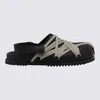 Rick Owens Black Leather Flat In Black